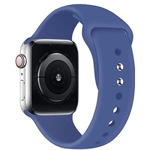 lopolike Compatibel met Apple Watch Band 38/40/41 mm, zachte siliconen armband, reservearmband voor iWatch Series 8 SE 7 6 5 4 3 2 1, Royal Blue, koningsblauw, 42/44/45mm
