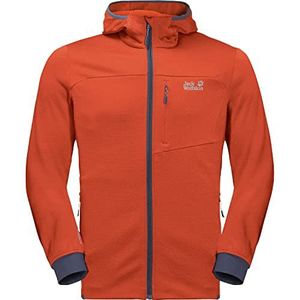 Jack Wolfskin Hydro Grid Fleece M Herenjas, vuur-rood, XXL