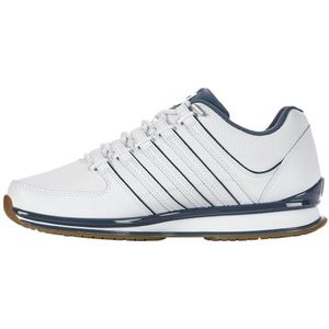 K-Swiss Rinzler Sneakers voor heren, wit/Orion Blue/Gum, White Orion Blue Gum, 46 EU