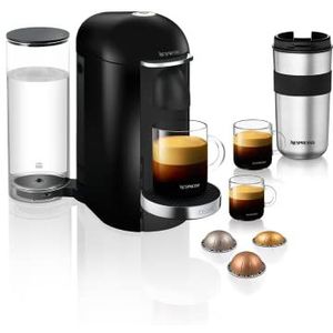 Krups Nespresso Vertuo Plus XN9008 koffiecupmachine, Expresso, Grote koffie, Gran Lungo, Vers gezette koffie, 5 drankmogelijkheden, Zwart