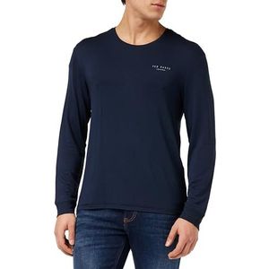 Ted Baker Superzachte Jersey Top met Lange Mouwen, Navy-nws-002, S