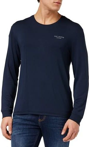 Ted Baker Superzachte Jersey Top met Lange Mouwen, Navy-nws-002, S