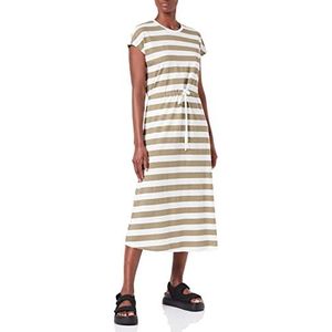 ONLY Onlmay S/S Midi Stripe Dress JRS jurk voor dames, Mermaid/Stripes: cloud dancer (Kia), L