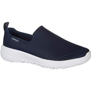 Skechers Go Walk Joy Slippers voor dames, marineblauw textiel met witte rand, 40,5 EU