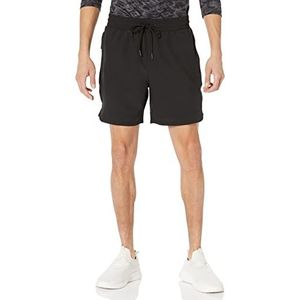 Amazon Essentials Heren Active Stretch Geweven Shorts, Zwart, S