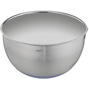 Emsa K32722 Prep&Bake Roestvrijstalen mengkom 22 cm, antislip bodem, perfecte stabiliteit, schenklip voor nauwkeurig uitgieten, vaatwasmachinebestendig, krasbestendig, stapelbaar, roestvrij