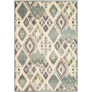 Safavieh Modern tapijt, PAR114, geweven viscose, grijs/meerkleurig, 120 x 180 cm
