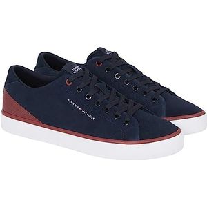 Tommy Hilfiger Heren Th Hi Vulc Core Low Suede Fm0fm04817 Vulcanized Sneaker, Blauwe Woestijnhemel, 40 EU