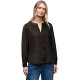 Street One Dames Corduroy blouse in effen kleur in Bruin, in size: 34