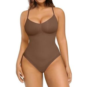 FeelinGirl Shapewear Bodysuit voor Vrouwen Buikje Controle Naadloze Shapewear String Body Shaper Volledige Buste Bodysuit