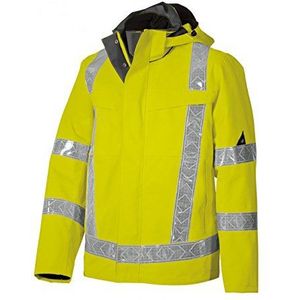 BP 2030-880-86-M weerbestendig vest, opstaande kraag en afneembare capuchon, 205,00 g/m² 100% polyester, waarschuwingsgeel, M