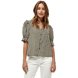 Minus Roka Blouse voor dames, 9349 Nomad Sand Checked, 38