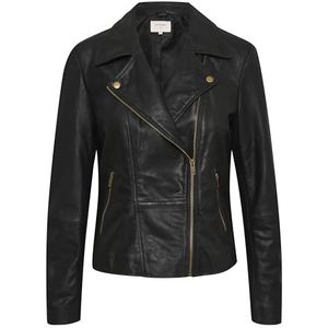 Cream CRRabia leren jas, zwart, 34 dames
