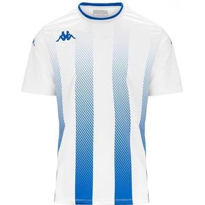 Kappa - Bugo - T-shirt - Wit - Blauw - 100% Polyester