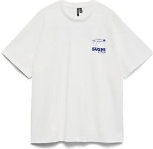 VERO MODA - VMLILJE CATY - T-shirt - Donkerblauw / Wit