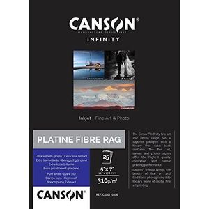 Canson Infinity Platine Fibre Rag fotopapier, doos 12,7 x 17,8, 25 vellen, 310 g