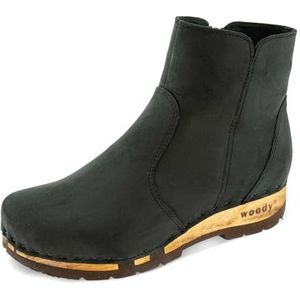 Woody Olga Enkellaarzen voor dames, zwart, 36 EU, zwart, 36 EU