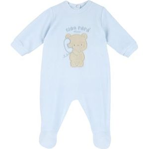 Chicco Babyjongens Tutina Con apertura Patello, in ciniglia Bottone, lichtblauw (2), 1 maanden, lichtblauw (2), 0 Maanden