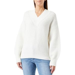 HUGO Sesamia Gebreide sweater voor dames, Open White110, XS