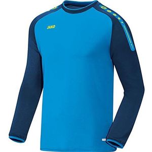 JAKO Heren trainingssweater Sweat Champ, blauw/marine/neongeel, XXL, 8817