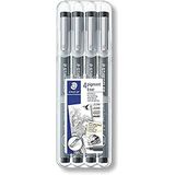 Staedtler 308 02-9 Fineliner Pigment Liner - Zwart (Pack van 10)