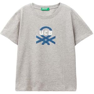 United Colors of Benetton T-shirt voor kinderen en jongeren, Grijs, 1 jaar