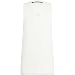 adidas Heren HIIT WORKOUT 3-STRIPES TANK, chalk white, M