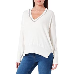 Replay Dames DK1460 trui, 001 wit, L