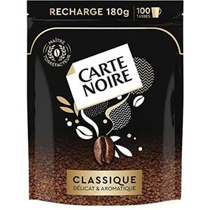 CARTE NOIRE - Oplosbare koffie ""Classic"" - Instant Koffie - Delicaat en Aromatisch - Eco-navulling van 180 g - Gemaakt in Frankrijk