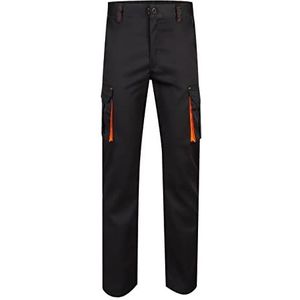 Velilla 103008S - broek (maat 36) kleur zwart en oranje fluorescerend