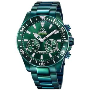 JAGUAR Herenhorloge J990/1 smartwatch, behuizing van roestvrij staal 316L, groen, armband van roestvrij staal 316L, groen, Groen, Armband