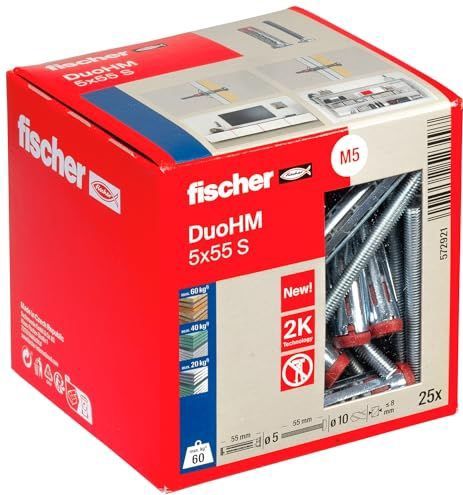Fischer DuoHM 5x55 S PH PZ Hollewandplug 55 mm 572921 25 stuk(s)