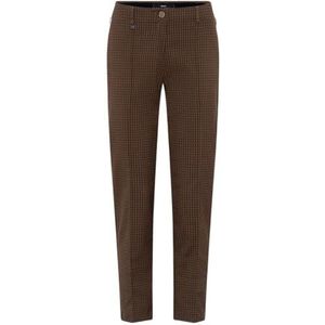 BRAX Dames S Style Maron-damesbroek met aantrekkelijke minimale print vrijetijdsbroek, bruin (cinnamon), 32W x 30L