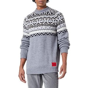 HUGO Heren Steenor Sweater, Open Grey69, M