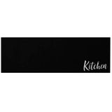 Zala Living Cook & Clean Loper, antislip, plat geweven, laagpolig, vloerkleed, wasbaar, keukenloper, keuken voor hal, keuken, woonkamer, zwart-wit, 50 x 150 cm