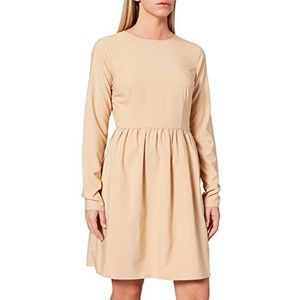 NA-KD Mini-jurk met lange mouwen voor dames, casual, Beige, 32