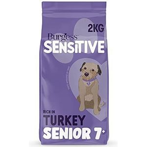 Burgess Sensitive Dry Senior 7+ Hondenvoer met veel kalkoen, 2 kg