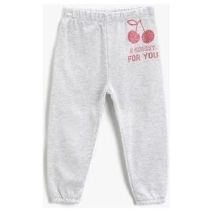 Koton Joggingbroek voor babymeisjes, met elastische taille, Licht Grijs (krm), 9-12 Maanden