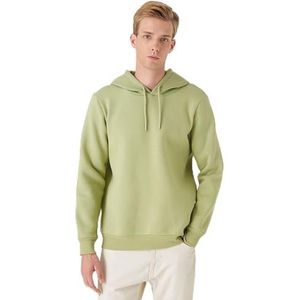 Koton Heren basic hoodie, sweatshirt met lange mouwen, Groen (800), M