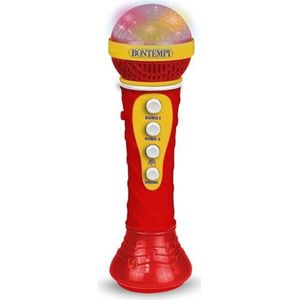 Bontempi | StarMic karaoke - microfoon met lichteffecten voor uitvoeringen van Vera Star, rood, 60 x 195 x 60 mm