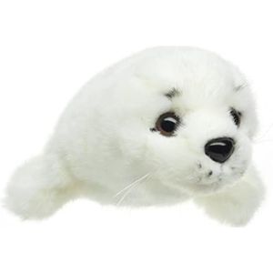 Uni-Toys - Zadelrobben-Baby wit - 21 cm (lengte) - pluche zeehond - pluche dier, knuffeldier