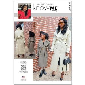 KNOW ME ME2070K5 Trenchcoat voor meisjes en missen van Beaute' J'Adore K5 (7-8-10-12-14)