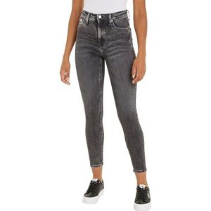 Calvin Klein Jeans Hoge taille super skinny enkelbroek voor dames, grijs, 27W