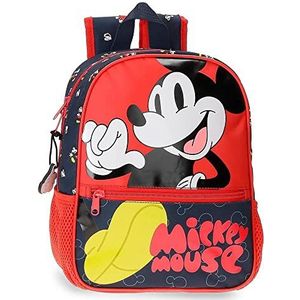 Disney Mickey Mouse Fashion voorschoolrugzak, aanpasbaar, 23 x 28 x 10 cm, microvezel, 6,44 l, 50 hojas, Voorschoolrugzak, aanpasbaar aan de trolley