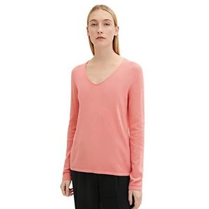 TOM TAILOR Dames Basic gebreide trui 1012976, 31249 - Flower Peach, XXS