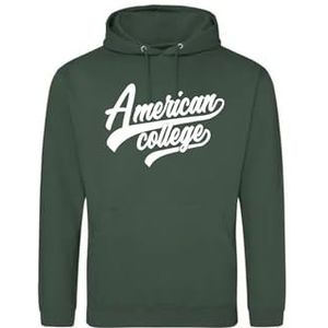 AMERICAN COLLEGE USA Sweatshirt Sweatshirt Print Warme Kleding Unisex Kinderen Jongens en Meisjes Casual Model ACSCW1 Donkergroen 14 Jaar, Groen, 14 ans
