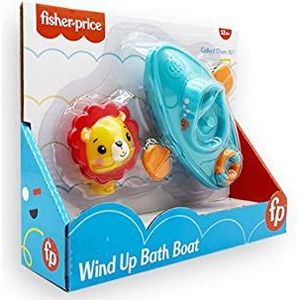 Fisher Price Boot met roeien, leeuw, badspeelgoed voor baby's, badbadtouw, collectie drijvend waterspeelgoed, verwisselbare dieren (Deqube 920D00091)