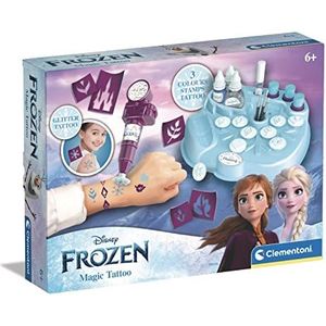 Clementoni 18721 Disney Frozen 2 Magic Kit, tijdelijke tatoeages voor kinderen van 6 jaar, kunst en ambachten, creatief speelgoed, meerkleurig