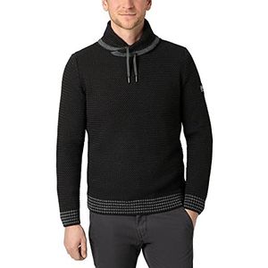 Timezone heren shawl collar trui, Caviar Black, L