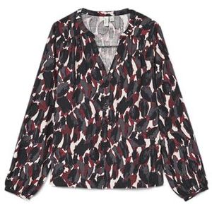 VERO MODA Dames Vmfanini L/S Shirt WVN Btq Ga, Karanda Red, XS